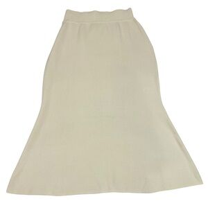 The One by Lichi Cream Knit Midi Skirt Large